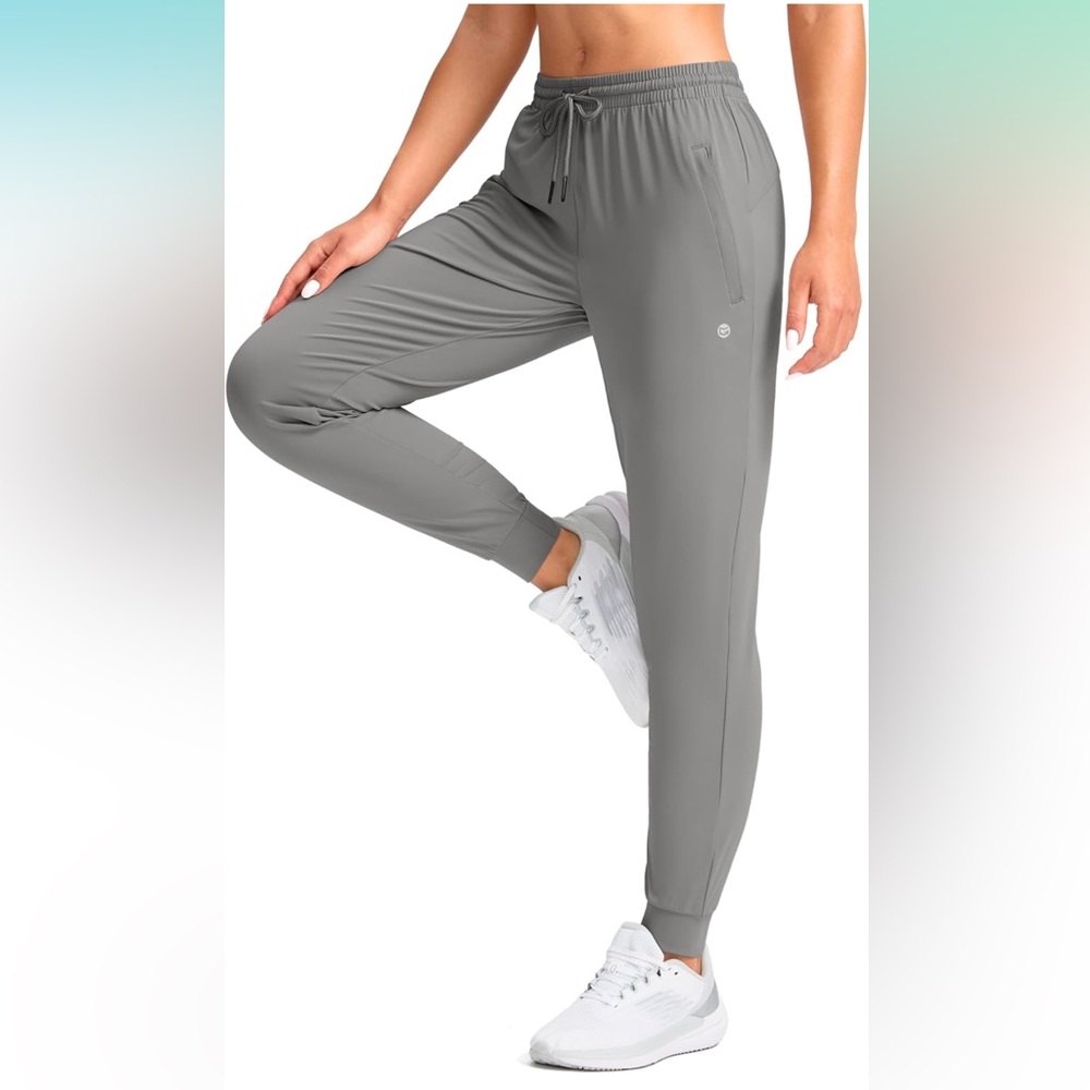 G Gradual Women's Joggers Pants with Zipper Pockets Tapered Running Sweatpants - Picture 3 of 8